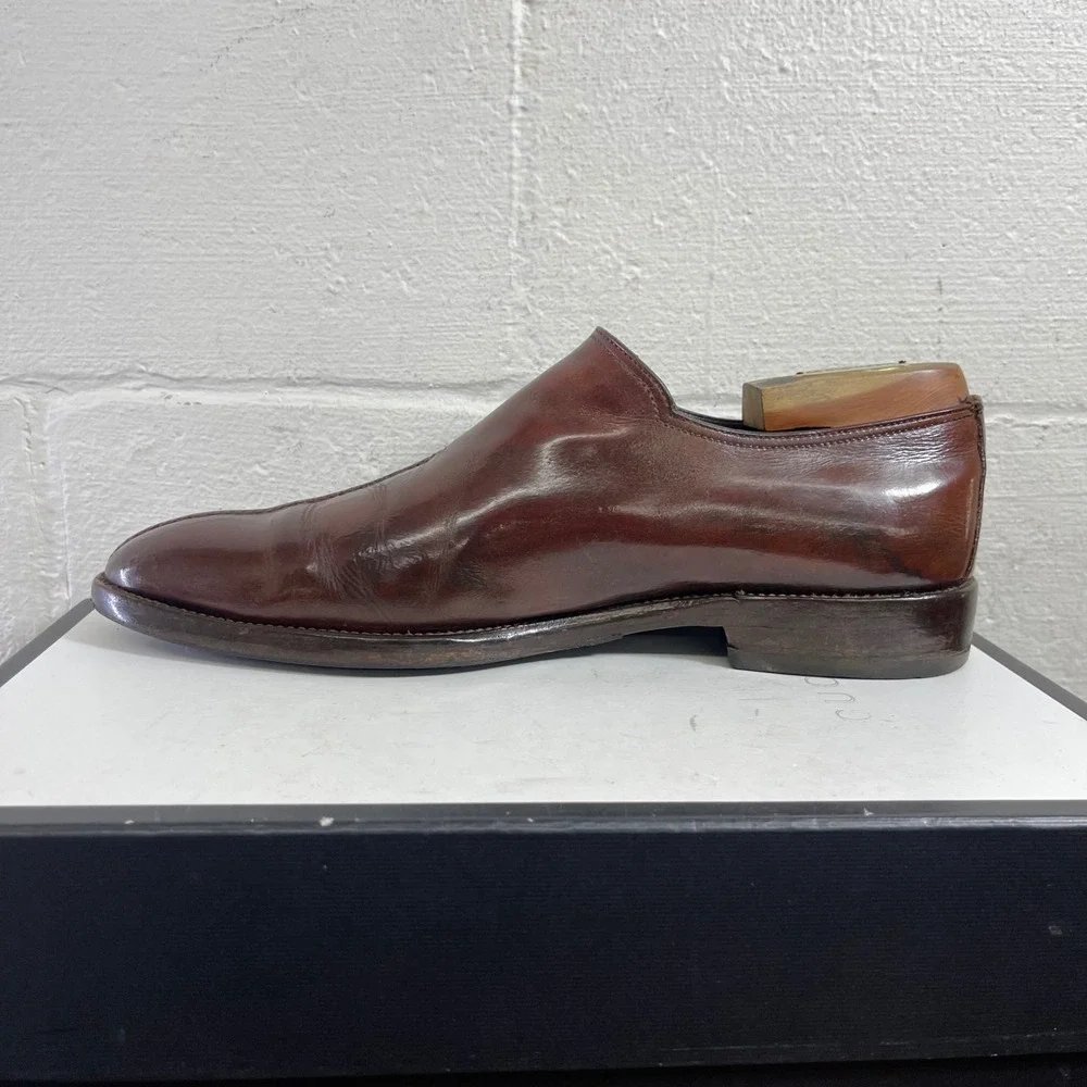 Bruno‎ Magli Brown Leather Double Monk Strap Split Toe Dress Shoes Men's 12 M